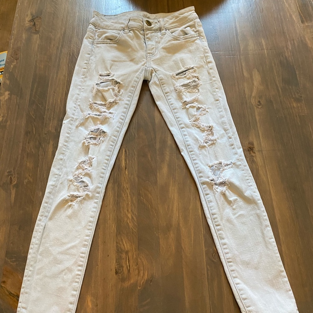 American Eagle- Super low jegging 00 short